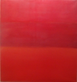 huile sur toile 2008 texte rouge sur rouge 95x90
