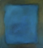 peinture bleue à l' huile Christine Sutter, 2025