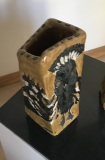 pot oiseau en céramique