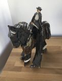 cavalier et ch en céramique