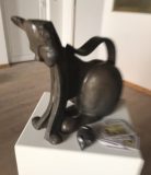 chat en céramique